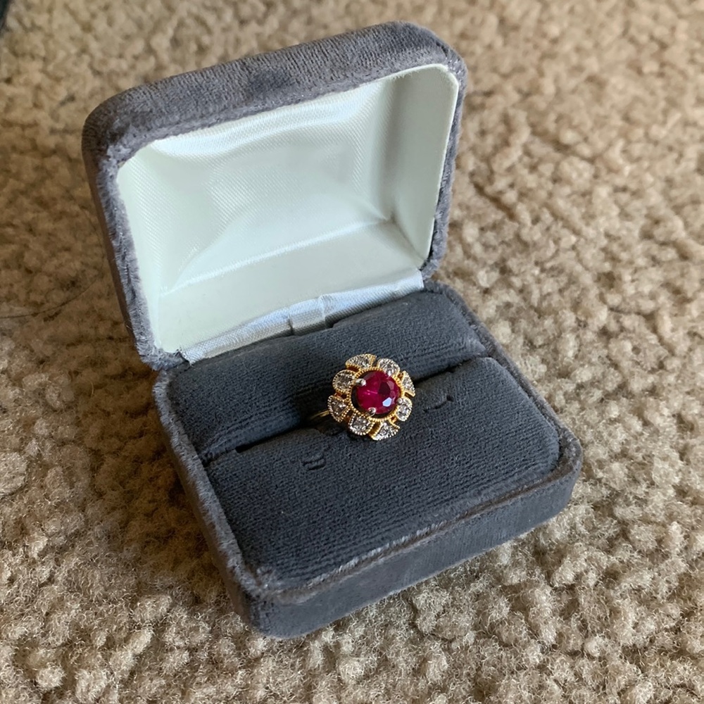Faux Ruby Ring